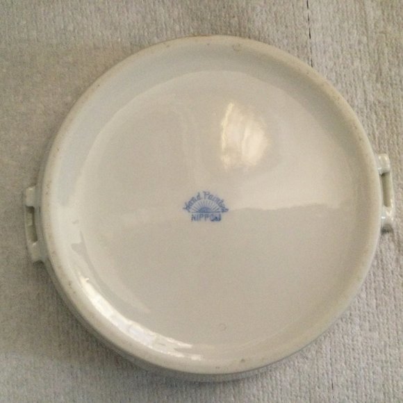 Hand painted Nippon small handled bowl dish candy nut dish rising sun mark - Picture 4 of 4